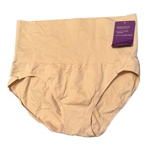 New Yummie Shape Wear High Waist Compression Panty Nude 1X 2X NWT